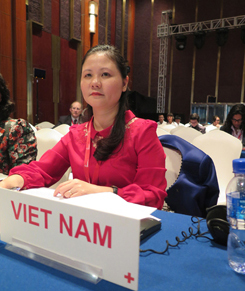 Bà Trần Thị Hồng An, Phó Chủ tịch Hội Chữ thập đỏ Việt Nam - tại Hội nghị Chữ thập đỏ, Trăng lưỡi liềm đỏ khu vực Châu Á - Thái Bình Dương